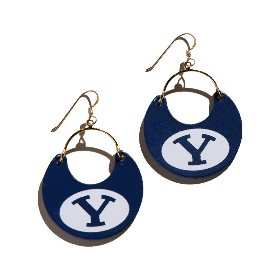 BYU Cougars Nickel & Suede Jewelry