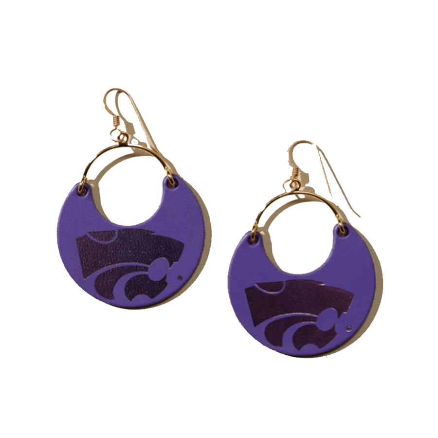 Kansas State Wildcats Nickel & Suede Jewelry