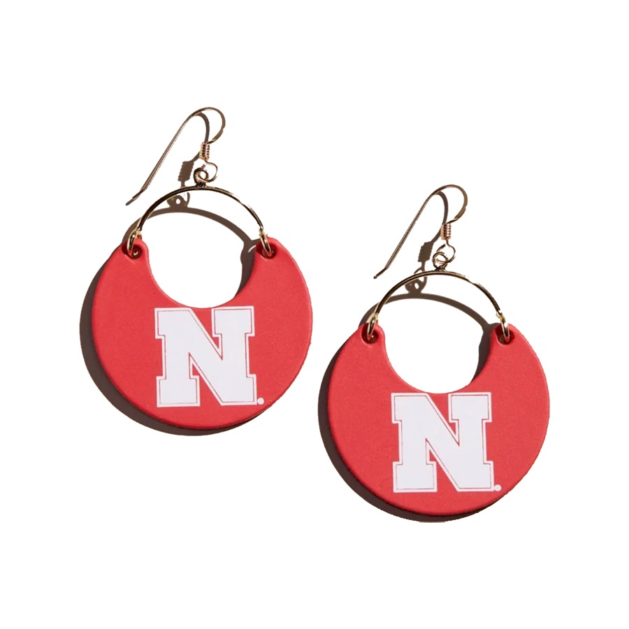 Nebraska Cornhuskers Nickel & Suede Jewelry