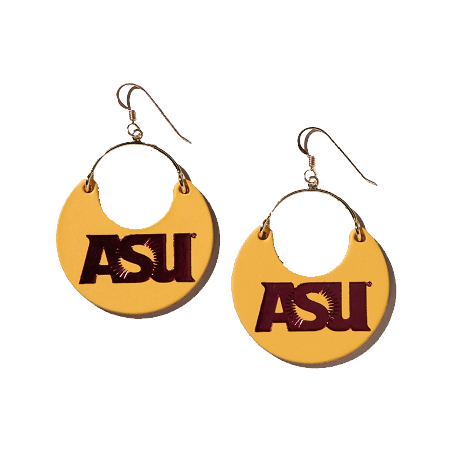 Arizona State Sun Devils Nickel & Suede Jewelry