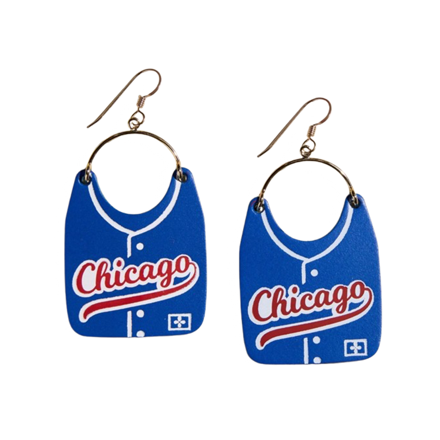 Chicago Cubs Nickel & Suede Jewelry