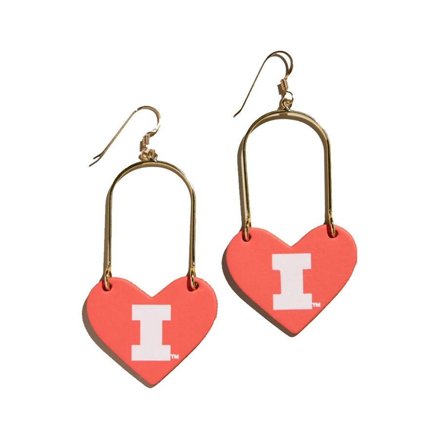 Illinois Fighting Illini Nickel & Suede Jewelry