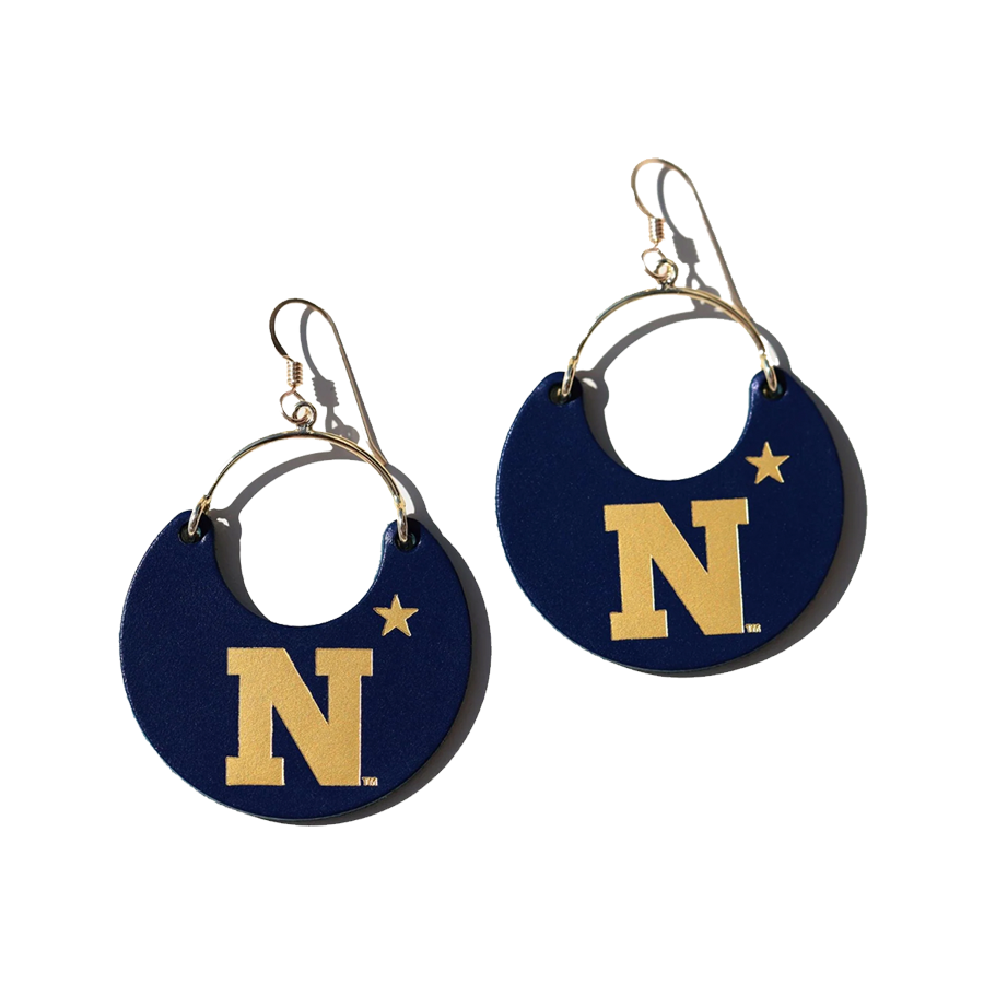 Navy Midshipmen Nickel & Suede Jewelry