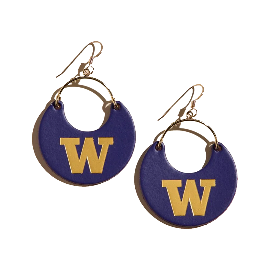 Washington Huskies Nickel & Suede Jewelry