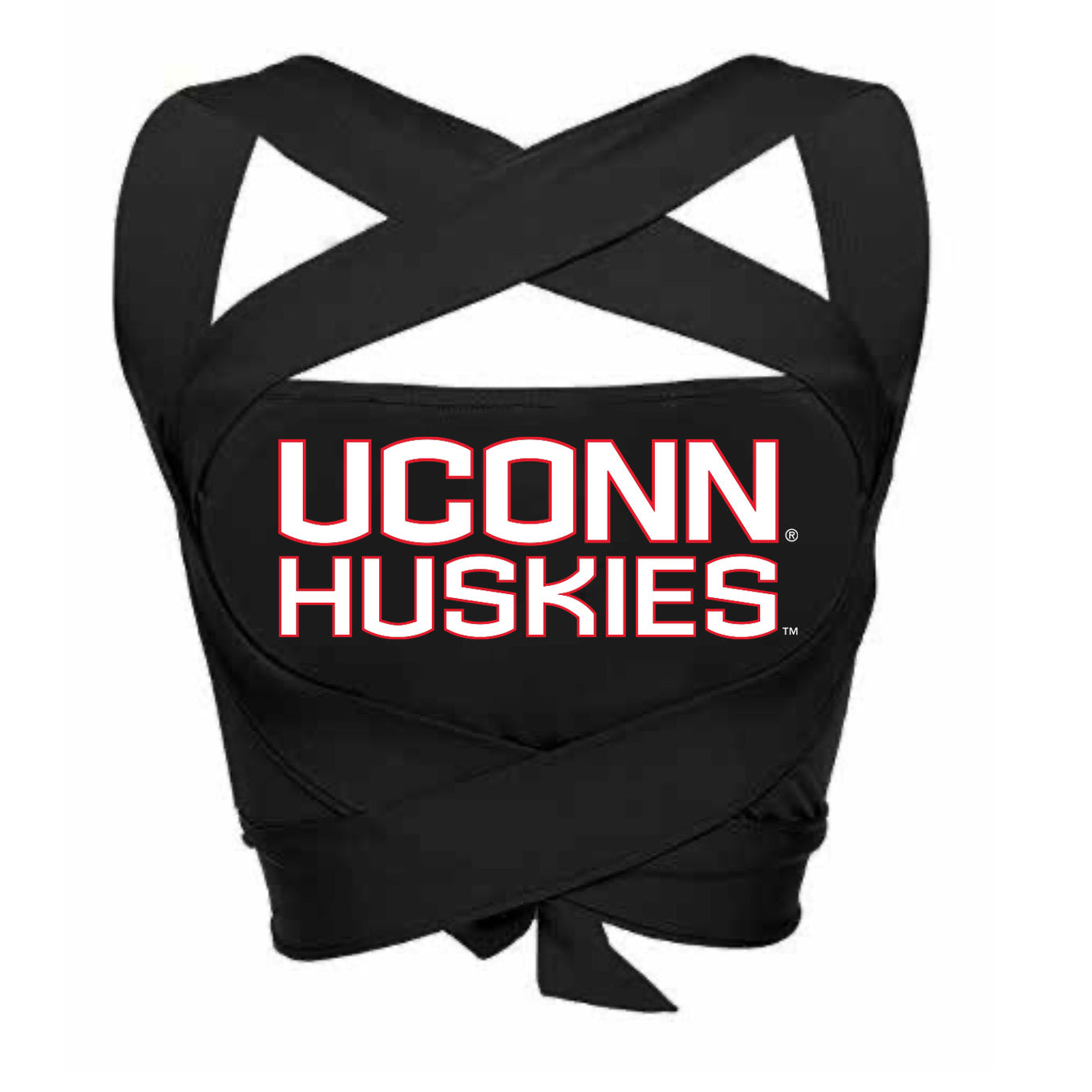 UConn Black Multi Way Bandeau Top