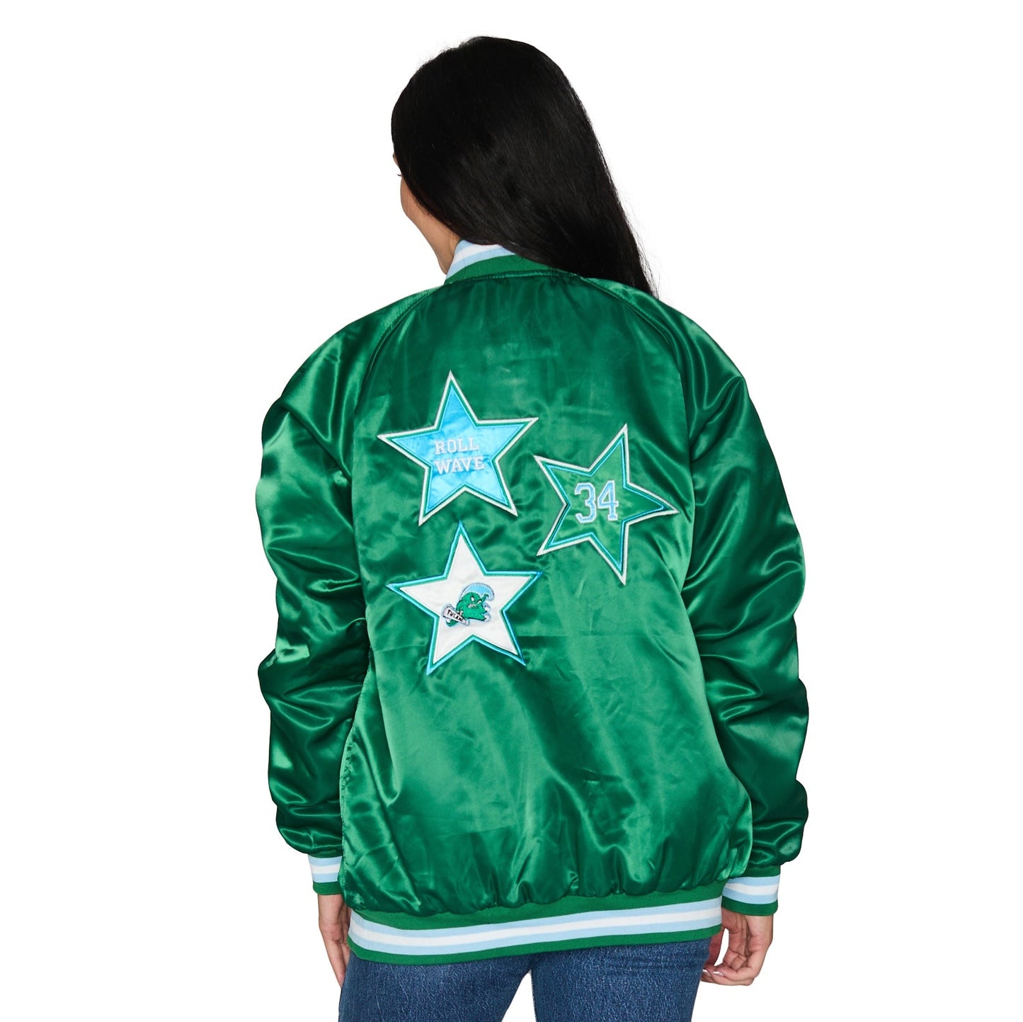 Tulane Satin Letterman Bomber Jacket