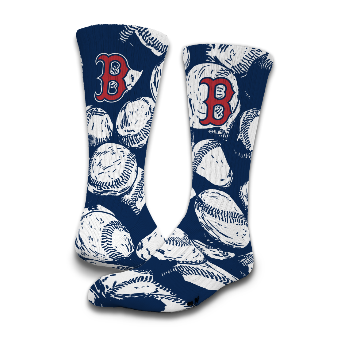 Boston Red Sox Baseball Pattern Socks