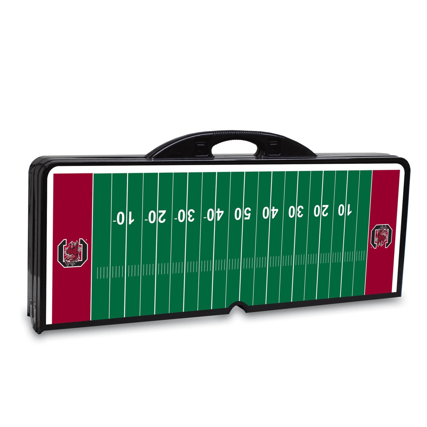 South Carolina Gamecocks Football Field - Picnic Table Portable Folding Table with Seats