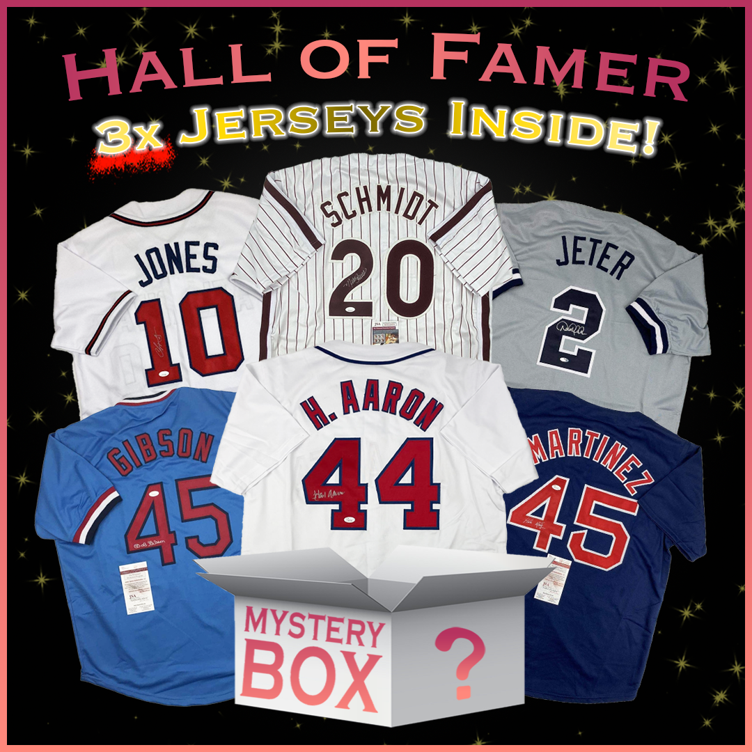 3x Hall of Famers Autographed/Signed Baseball Jerseys Mystery Box with PSA JSA or Beckett COA