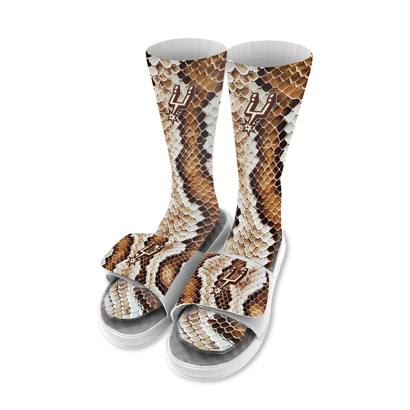 San Antonio Spurs Year of the Snake Sock/Slide Bundle