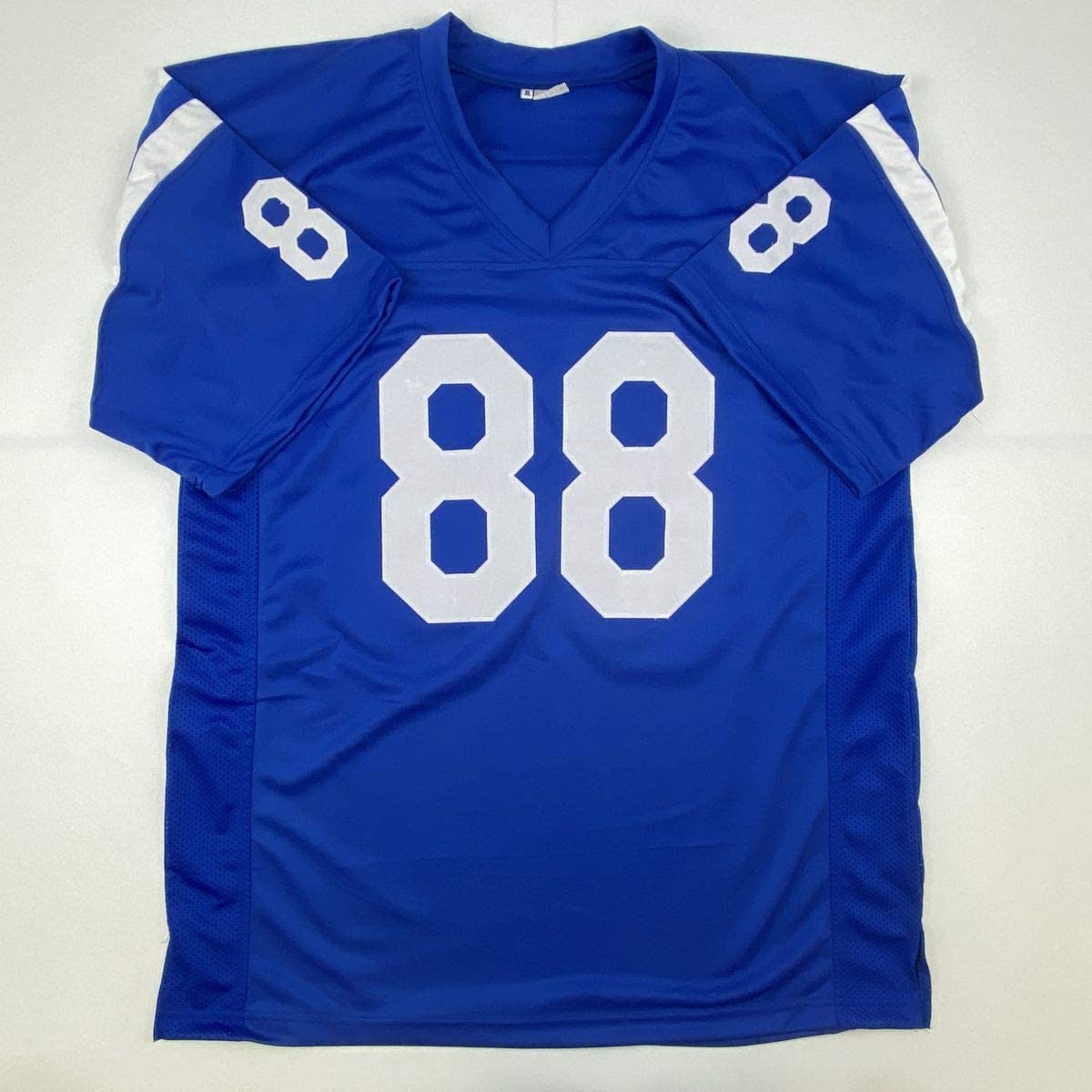 Autographed/Signed Marvin Harrison Indianapolis Blue Football Jersey JSA COA