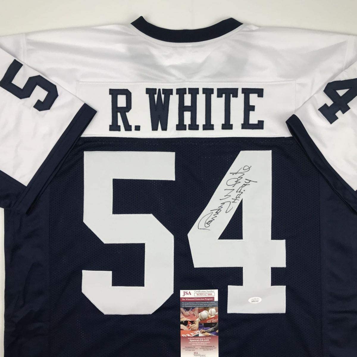 Autographed/Signed Randy White HOF 94 Dallas Thanksgiving Day Football Jersey JSA COA