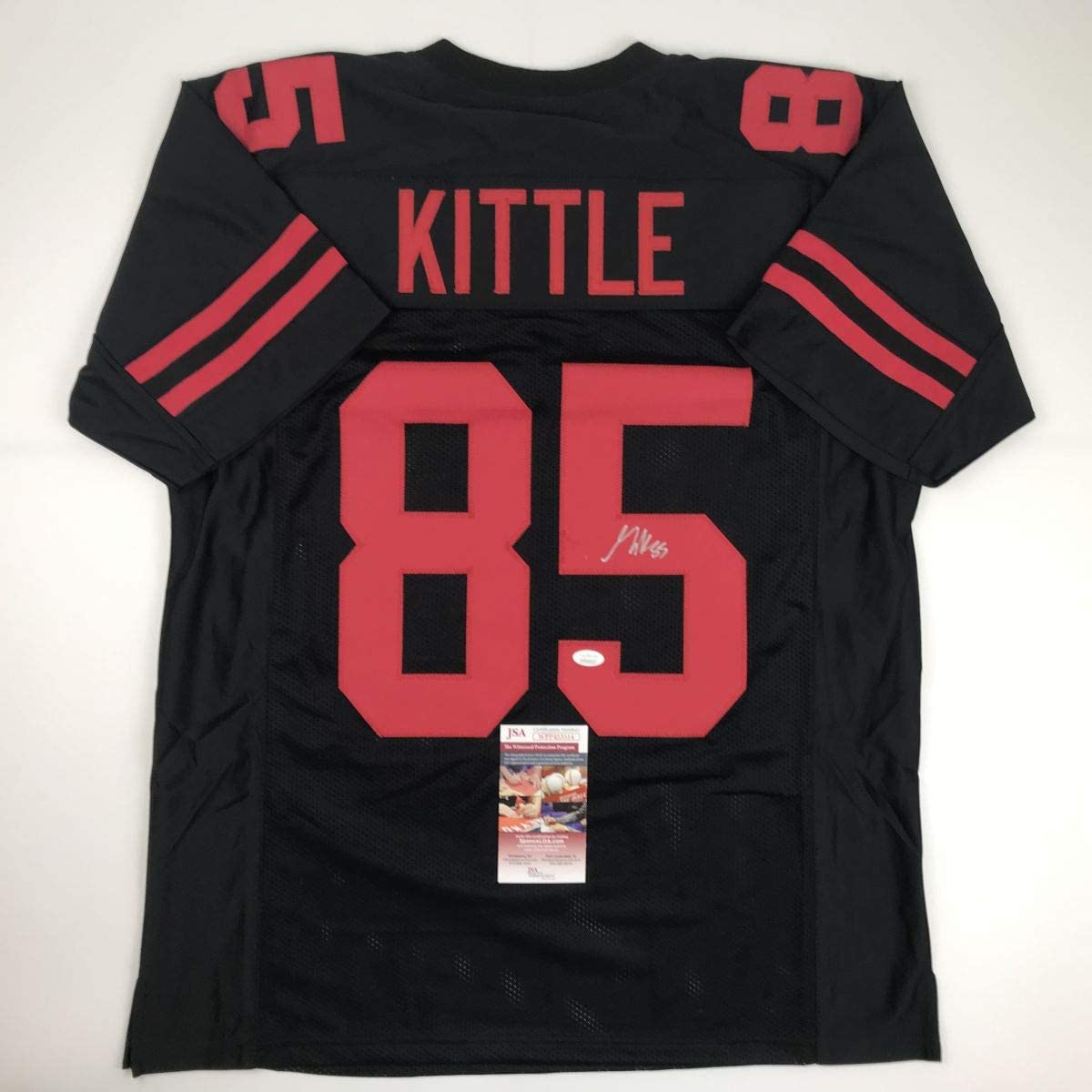 Autographed/Signed George Kittle San Francisco Black Football Jersey JSA COA