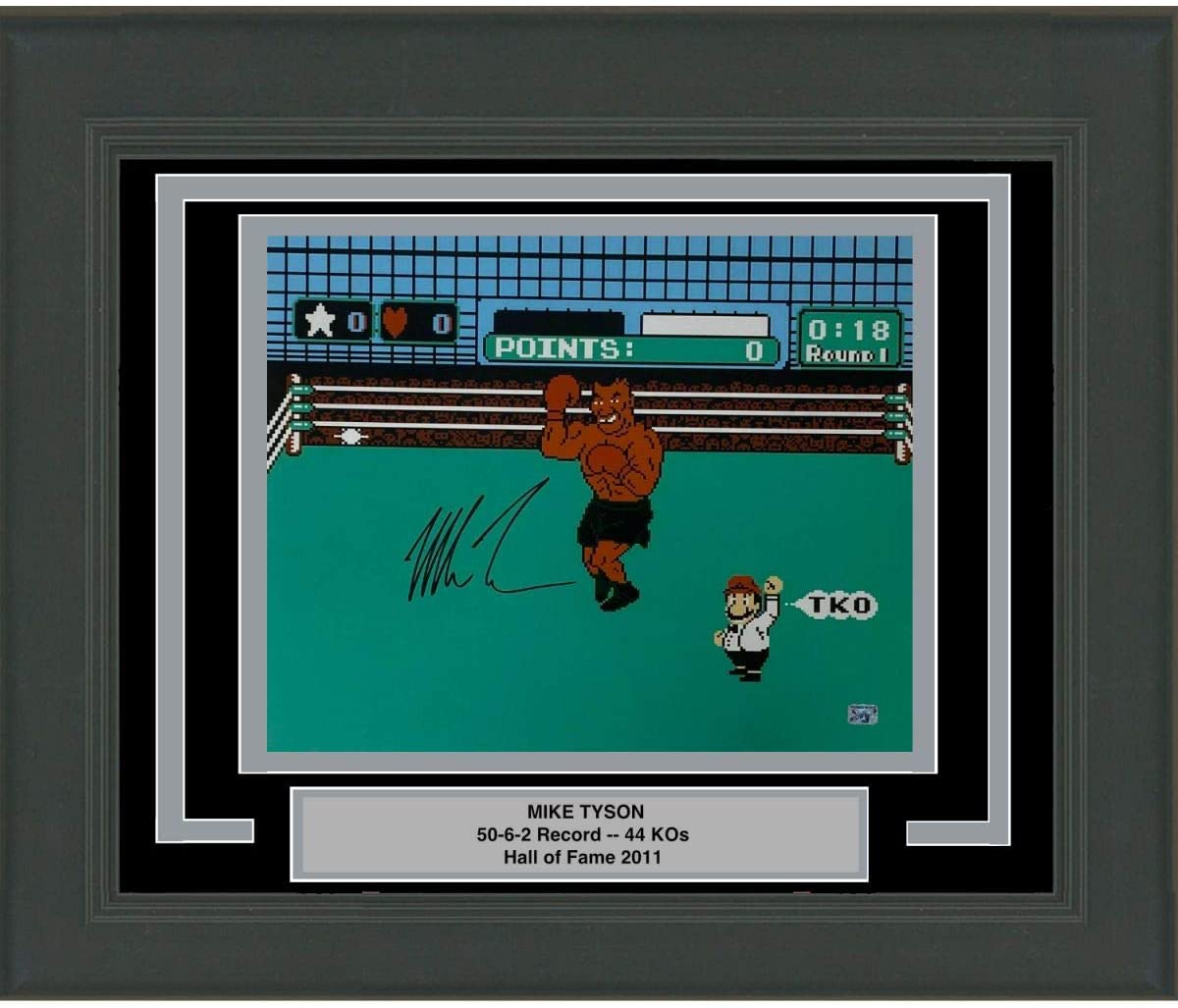 Framed Autographed/Signed Mike Tyson Punchout Nintendo Video Game Boxing 16x20 Photo Athlete Hologram COA