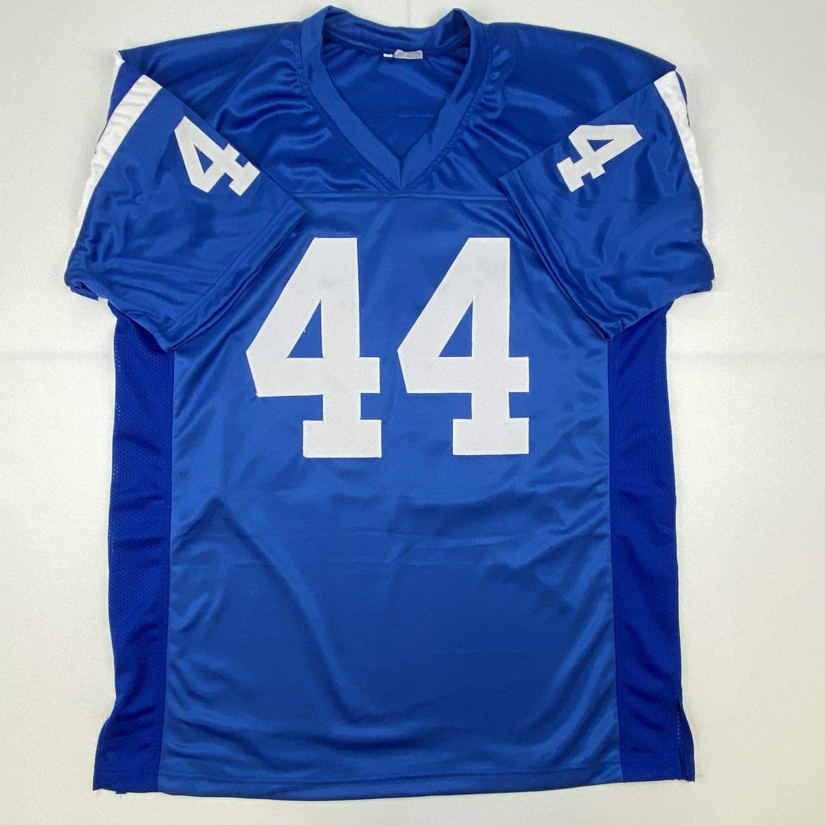Autographed/Signed Dallas Clark Indianapolis Blue Football Jersey JSA COA