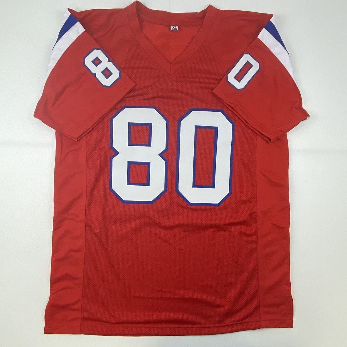 Autographed/Signed Irving Fryar New England Red Football Jersey JSA COA