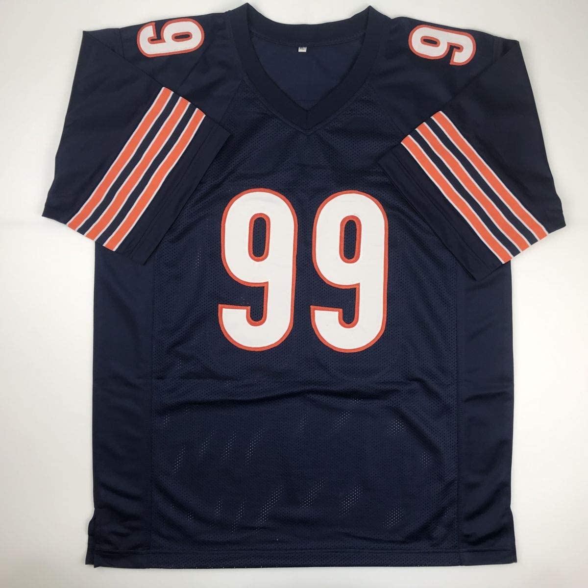 Autographed/Signed Dan Hampton HOF 2002 Chicago Blue Football Jersey Beckett BAS COA