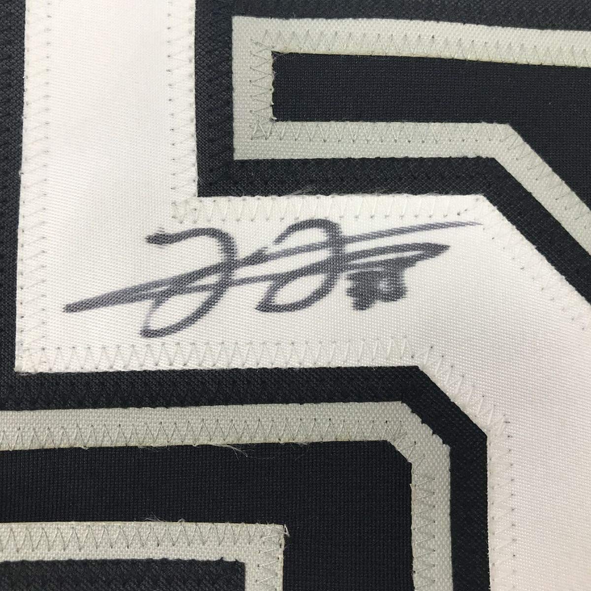 Framed Autographed/Signed Frank Thomas 35x39 Chicago Black Baseball Jersey JSA COA