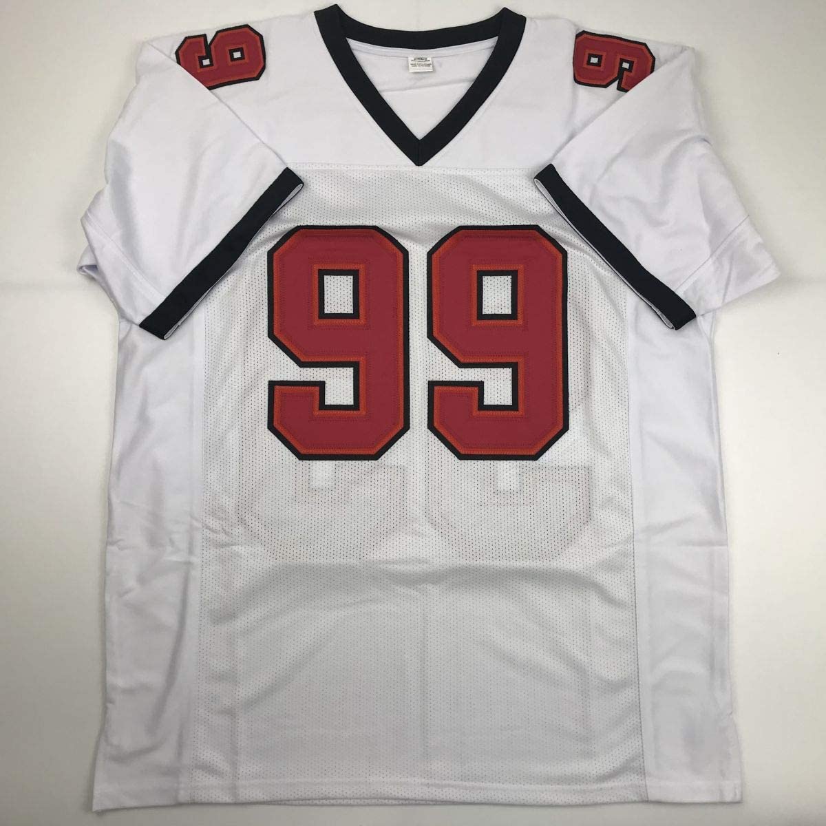Autographed/Signed Warren Sapp Tampa Bay White Football Jersey PSA/DNA COA