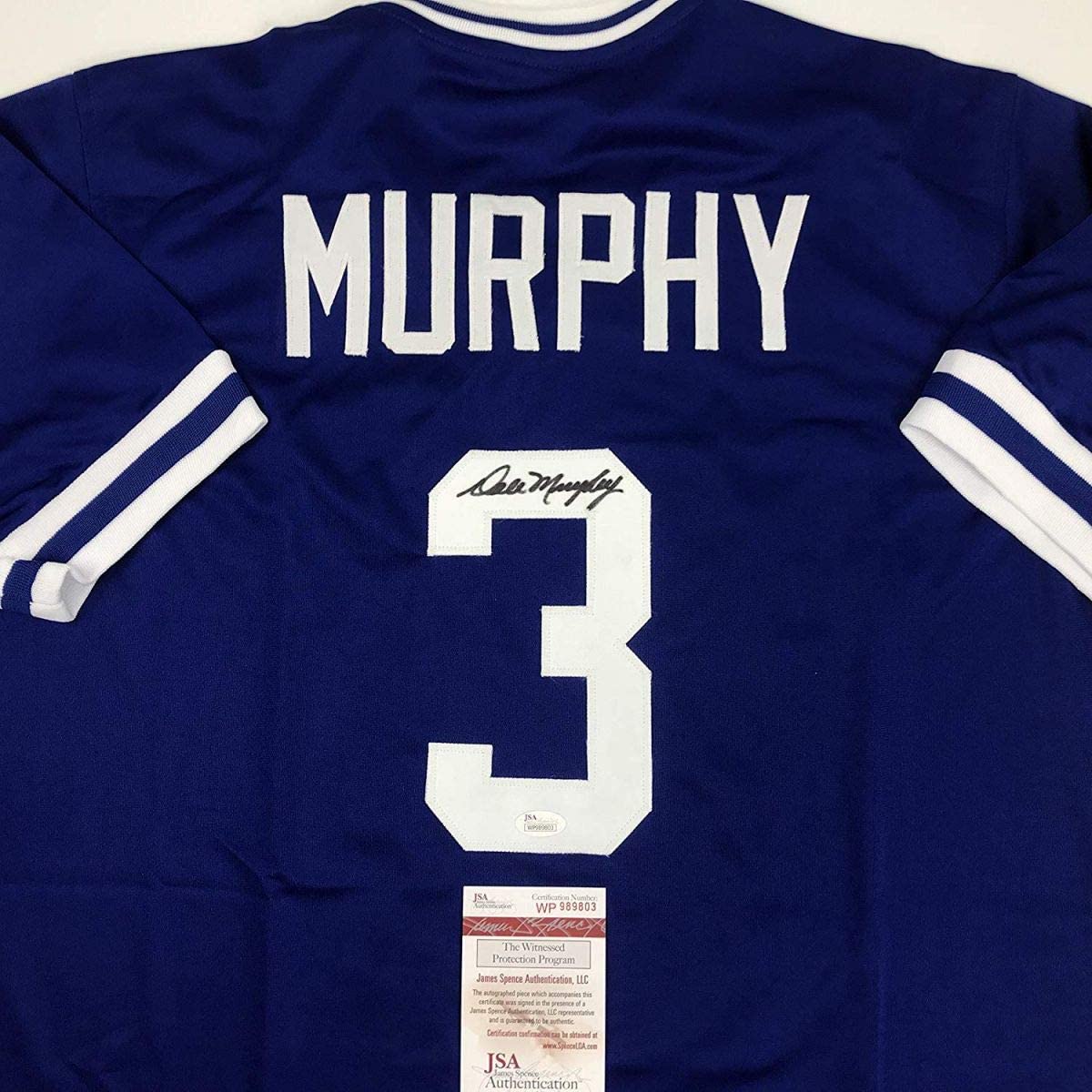 Autographed/Signed Dale Murphy Atlanta Royal Blue Baseball Jersey JSA COA