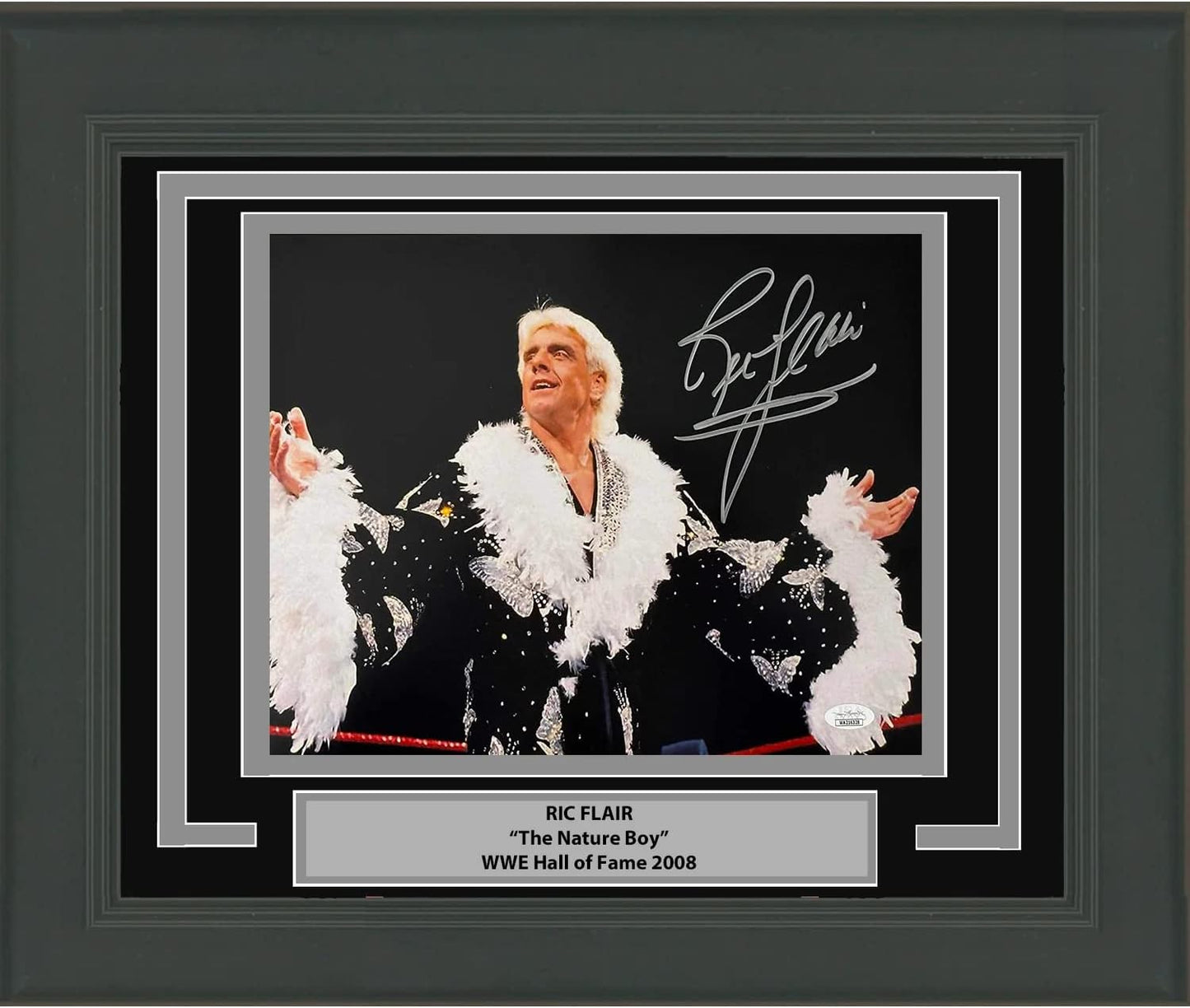 Framed Autographed/Signed Ric Flair Nature Boy 8x10 WWE WWF Wrestling Photo JSA COA