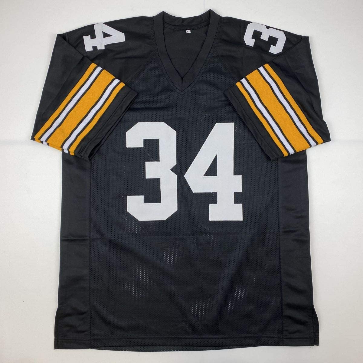 Autographed/Signed Andy Russell 2x SB Champs Pittsburgh Black Football Jersey JSA COA