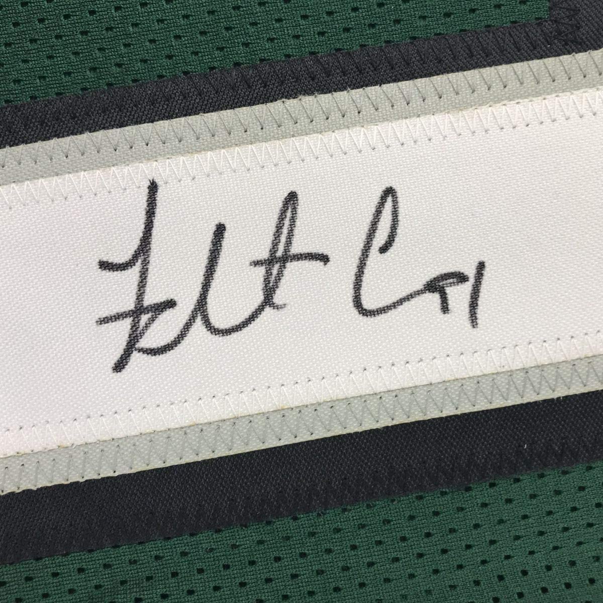 Framed Autographed/Signed Fletcher Cox 35x39 Philadelphia Green Football Jersey JSA COA