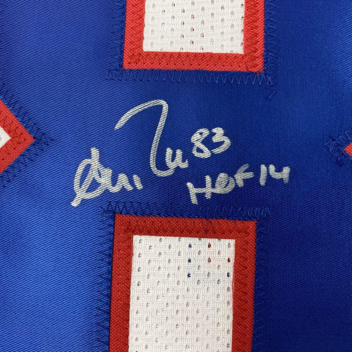 Autographed/Signed Andre Reed HOF 14 Buffalo White Football Jersey PSA/DNA COA