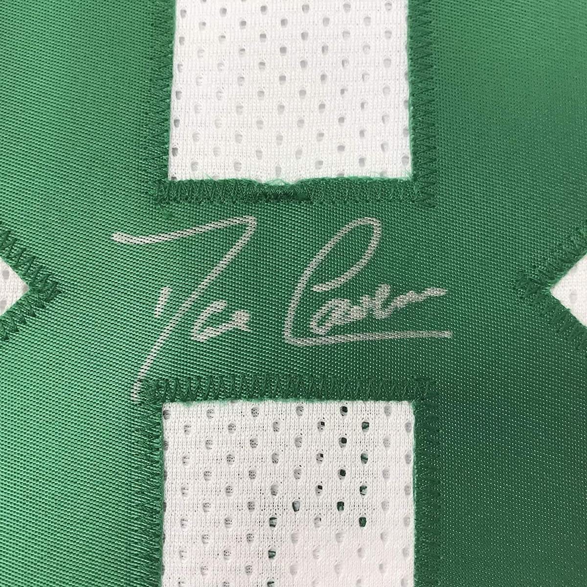 Framed Autographed/Signed Dave Cowens 35x39 Boston White Basketball Jersey JSA COA