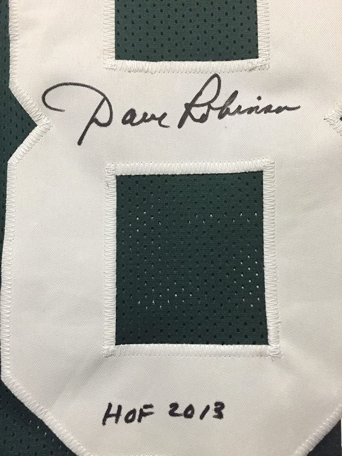 Autographed/Signed Dave Robinson HOF 13 Green Bay Green Football Jersey JSA COA