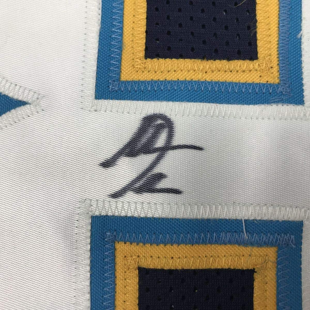 Framed Autographed/Signed Antonio Gates 35x39 Los Angeles LA Dark Blue Football Jersey Beckett BAS COA