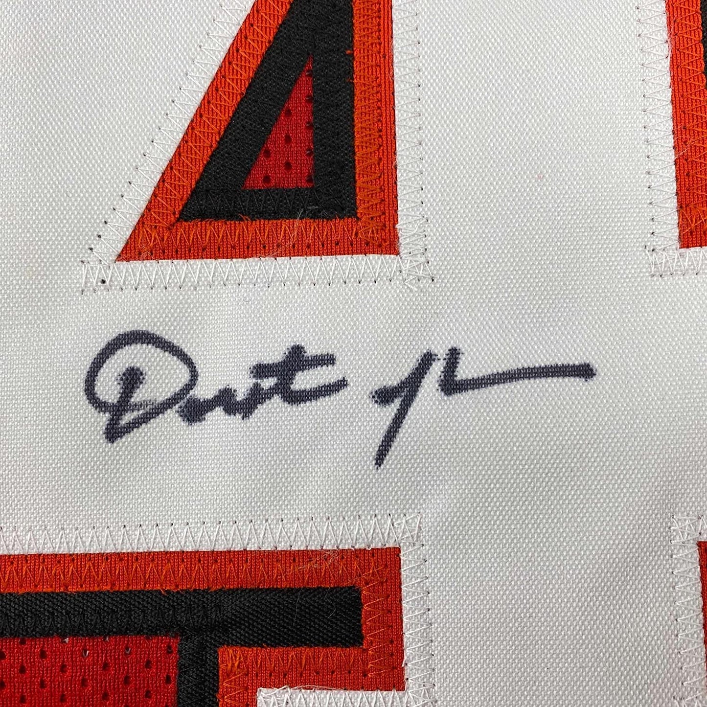 Framed Autographed/Signed Dexter Jackson 35x39 Tampa Bay Red Football Jersey JSA COA