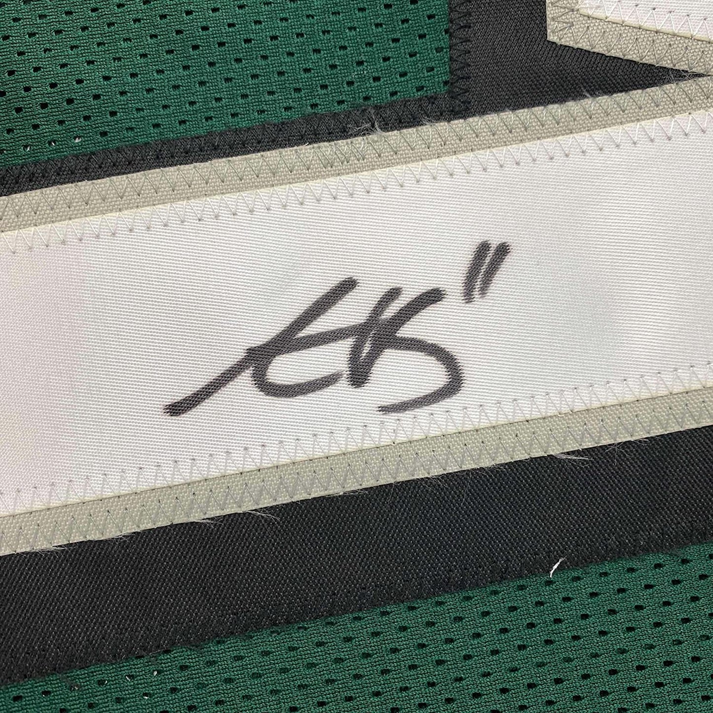 Framed Autographed/Signed AJ A.J. Brown 35x39 Philadelphia Green Football Jersey PSA/DNA COA