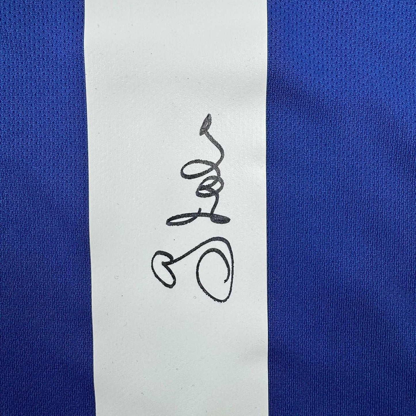 Framed Autographed/Signed Gianfranco Zola 35x39 Italy Blue Soccer Futbol Jersey Beckett BAS COA