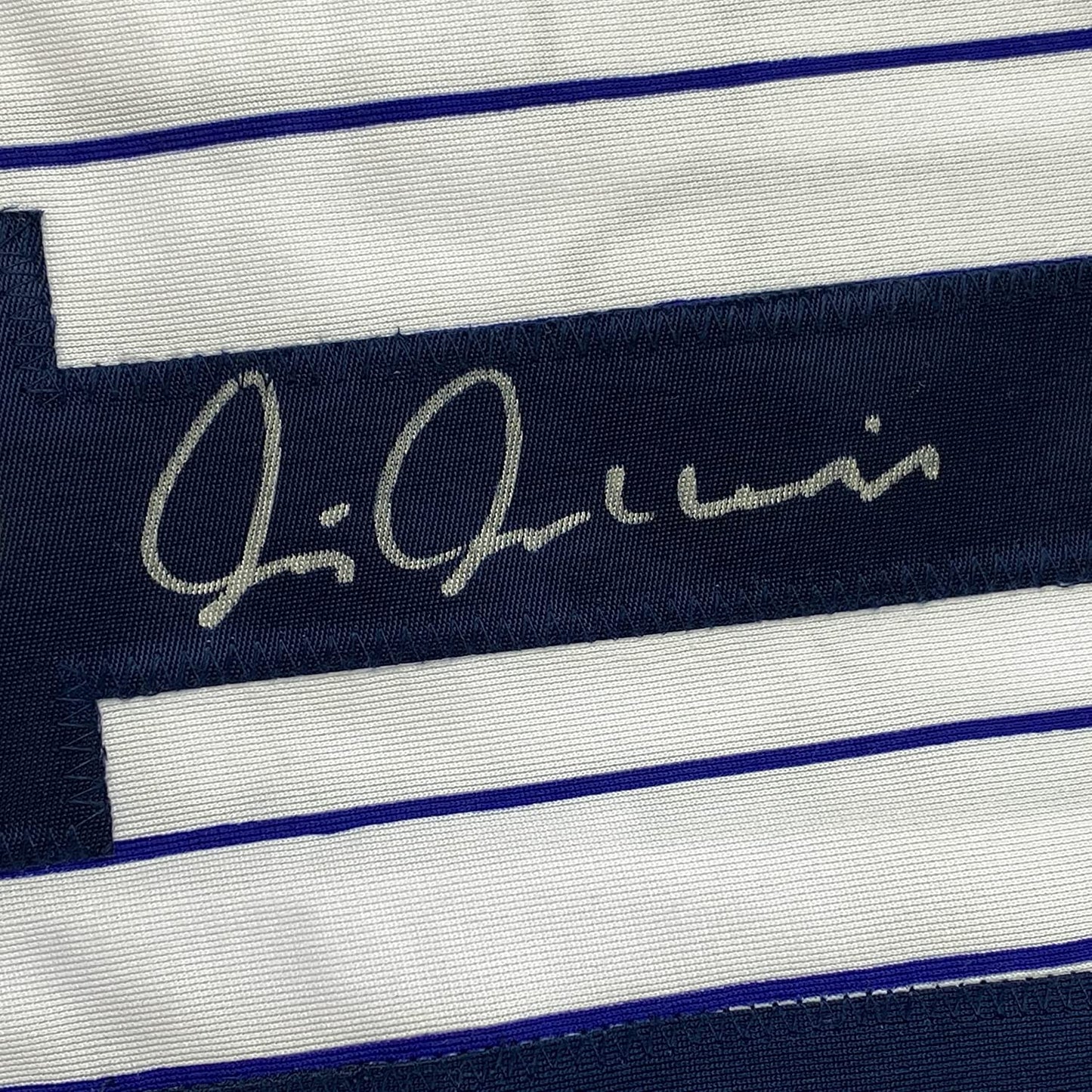 Framed Autographed/Signed Chris Chambliss 35x39 New York Pinstripe Baseball Jersey JSA COA