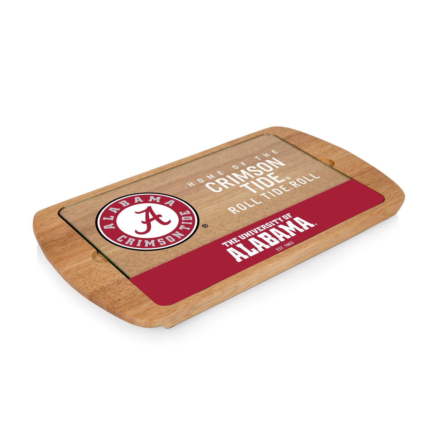 Alabama Crimson Tide - Billboard Glass Top Serving Tray