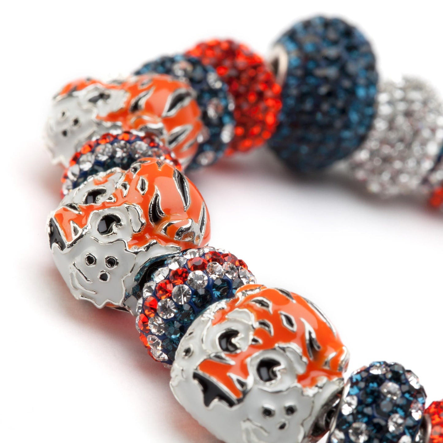 Auburn Bead Charm - Aubie Tiger