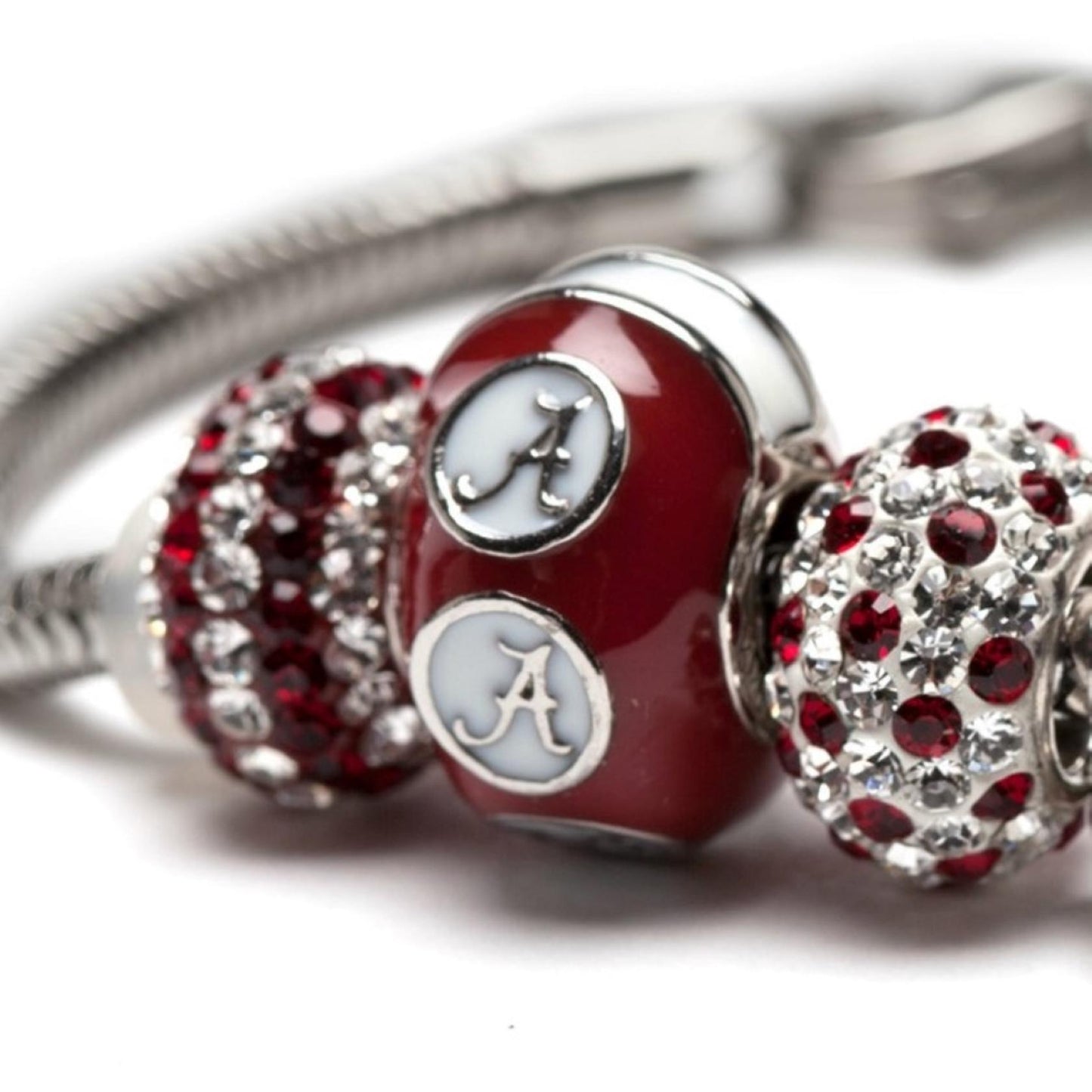 Alabama Bead Charm - Crimson Logo Stripe