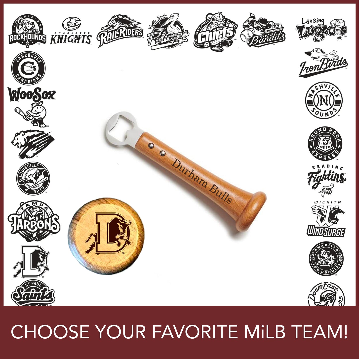 MiLB "PICKOFF" Bottle Opener | CHOOSE YOUR FAVORITE TEAM