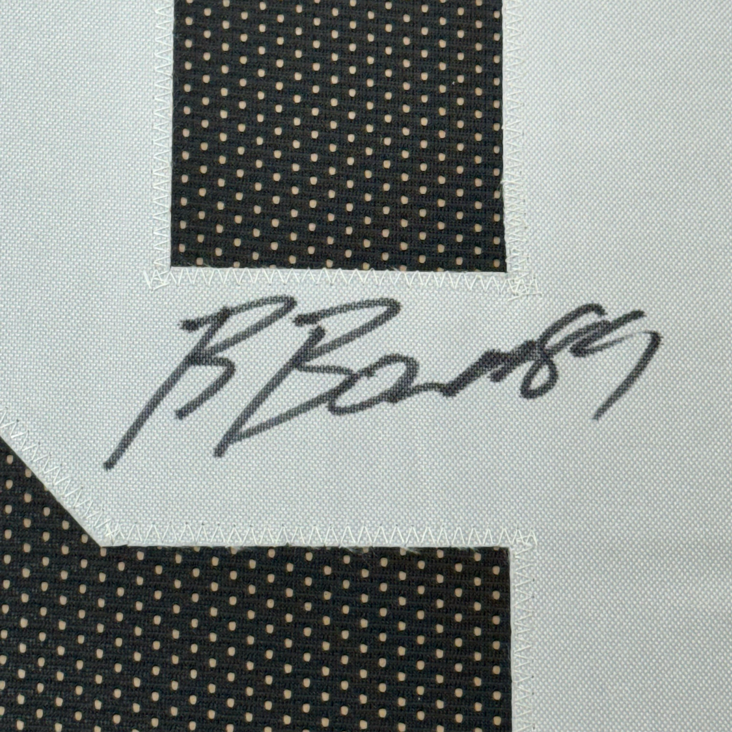 Framed Autographed/Signed Brock Bowers 35x39 Las Vegas Oakland Black Football Jersey Beckett BAS COA