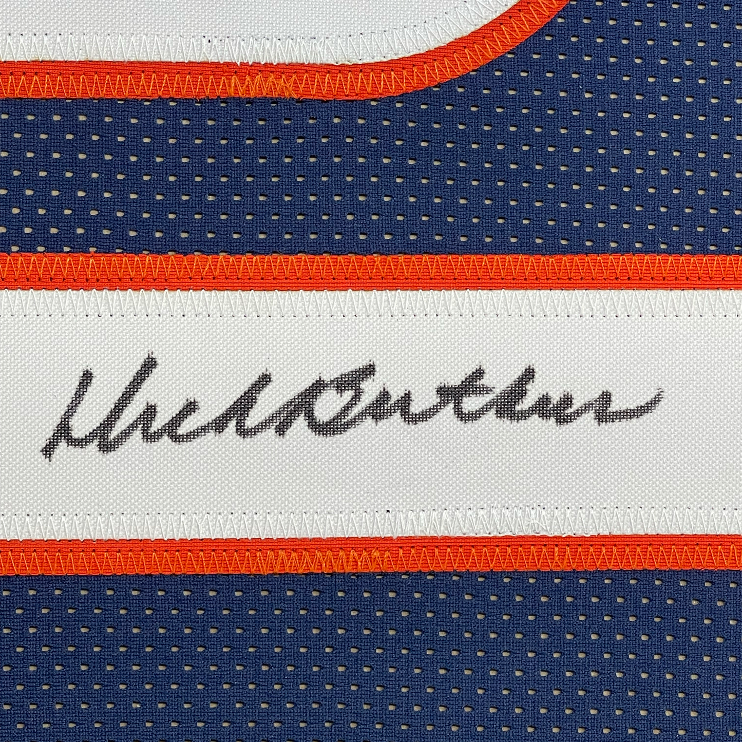 Framed Autographed/Signed Dick Butkus 35x39 Chicago Blue Football Jersey JSA COA