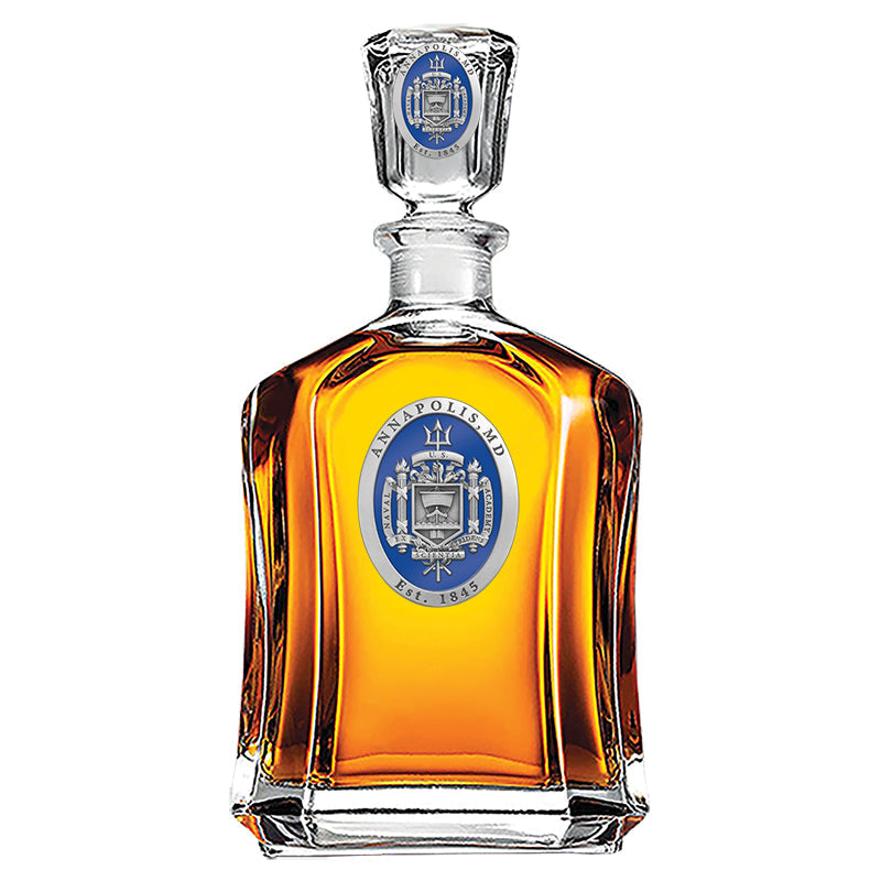 United States Naval Academy Crest Capitol Decanter