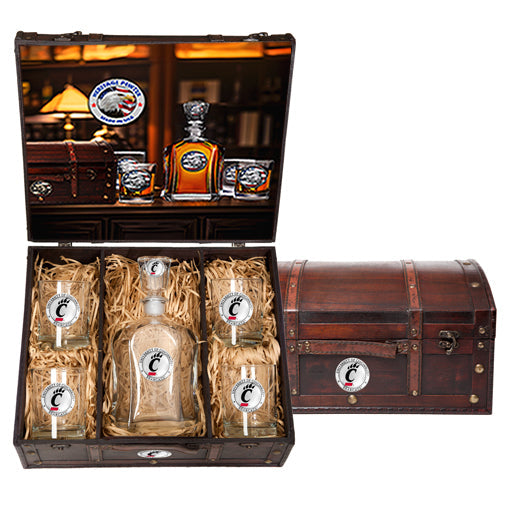 University of Cincinnati Capitol Decanter Chest Set