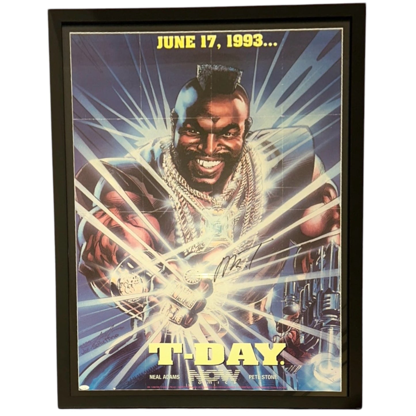 Mr T Autographed Vintage Full-Size Deluxe Framed Poster - JSA