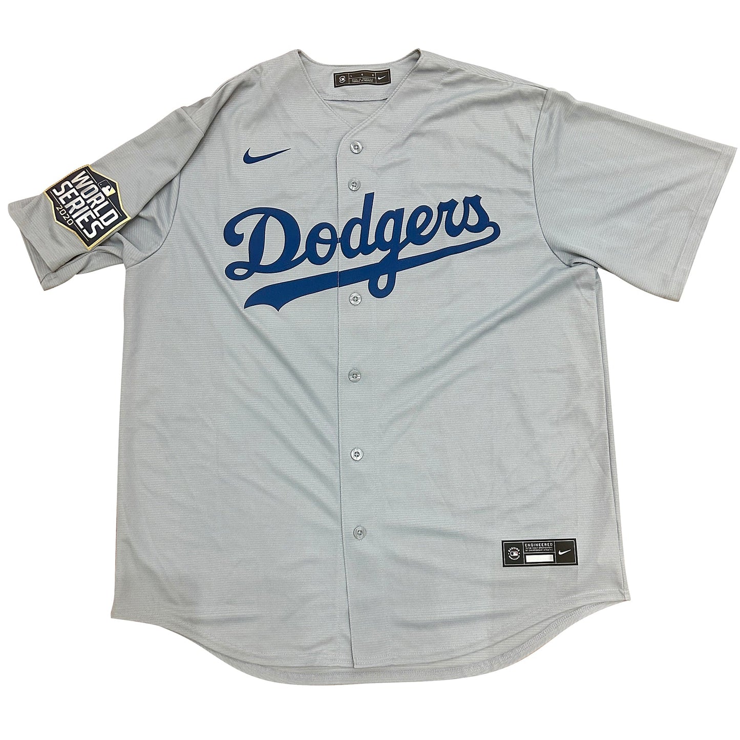 Mookie Betts Autographed Los Angeles Dodgers (2020 World Series Grey #50) Authentic Jersey - JSA