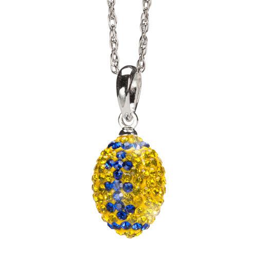 Yellow With Blue Crystal Jewelry Set