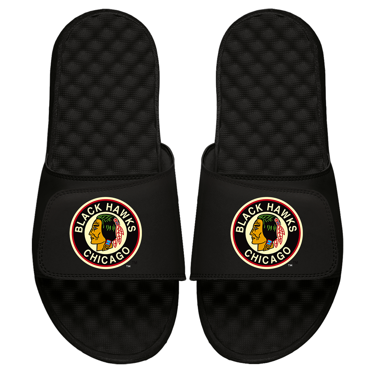 Size 9 Chicago Blackhawks Vintage Circle Logo Slides