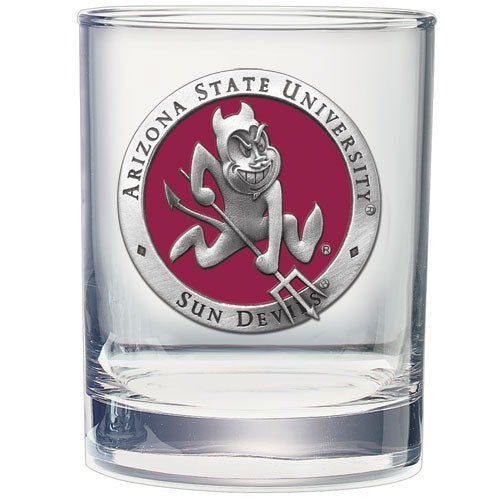 Arizona State University Sparky Logo Double Old Fashioned Glass