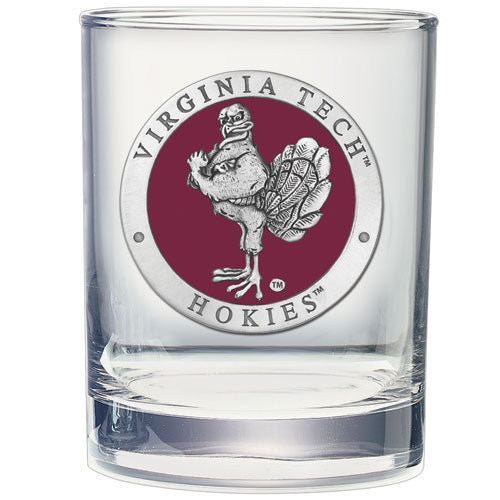 Virginia Tech University Hokies Double Old Fashioned Glass