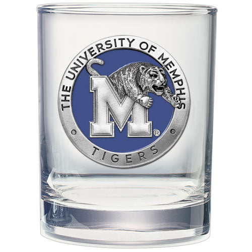 University of Memphis Double Old Fashioned Glass